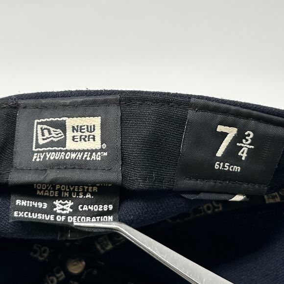 Seattle Mariners Hat Baseball Cap Fitted 7 3/4 Blue New Era 59Fifty Made In USA - Picture 8 of 9